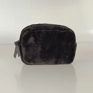 Black Plush Cosmetic Bag