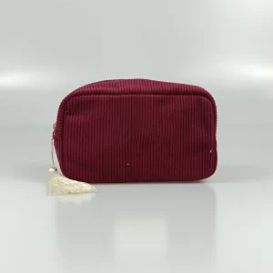 Corduroy Fabric Cosmetic Bag