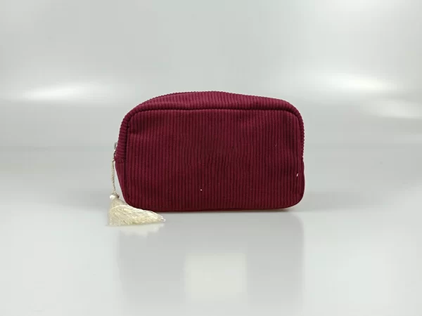 Corduroy Fabric Cosmetic Bag