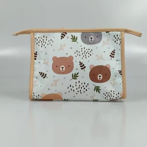 Bear Print Cosmetic Bag