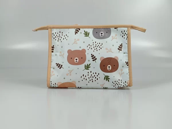 Bear Print Cosmetic Bag