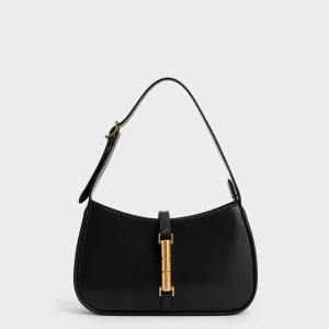 French Retro Shoulder Bag - Black