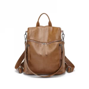 Brown Leather Backpack