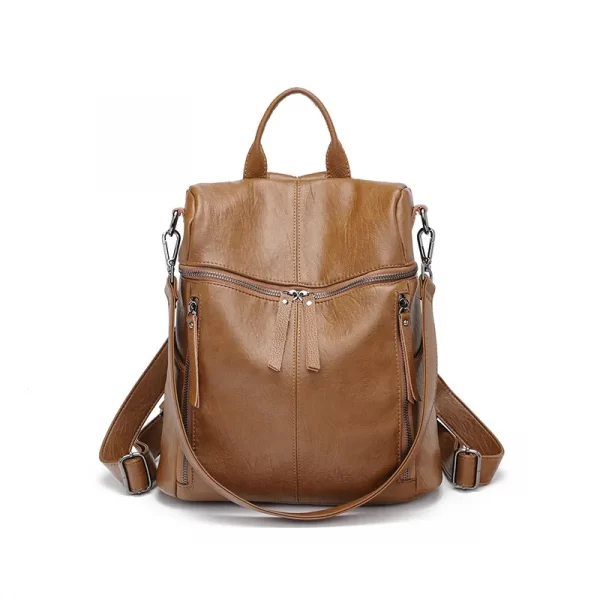 Brown Leather Backpack