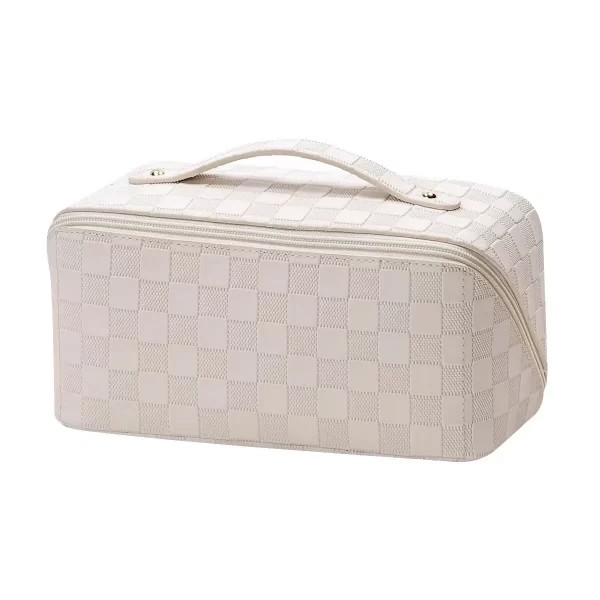 Checkered Makeup Bag