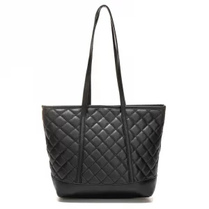 Black Classic Diamond Tote Bag