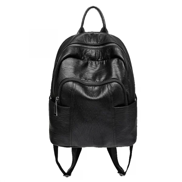 Black Leather Backpack