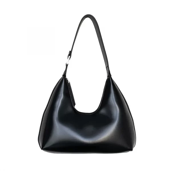 Semi-patent Cowhide Leather Fashion Shoulder Bag