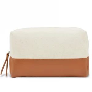 High-end Fashion Color Blocking Canvas Cosmetic Bag