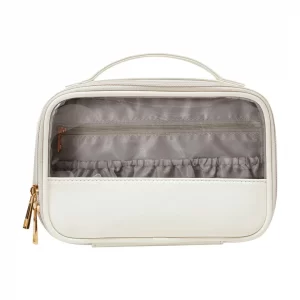 Transparent compartmentalized travel waterproof INS style cosmetic bag