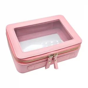 Transparent PU Waterproof Travel Cosmetic Bag