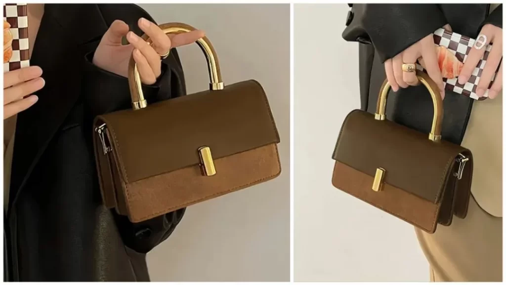 flap closure of handbags