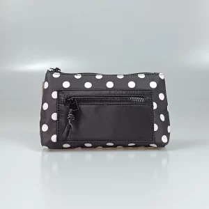 Polyester Black And White Printed Cosmetic Bag