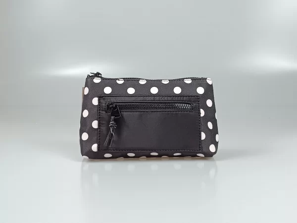 Polyester Black And White Printed Cosmetic Bag