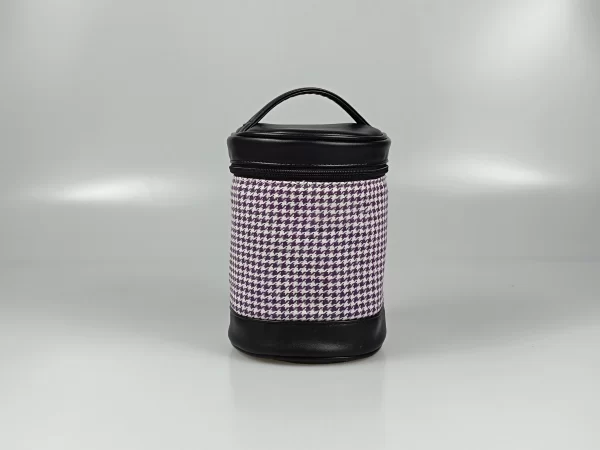 Cylindrical Portable Cosmetic Bag