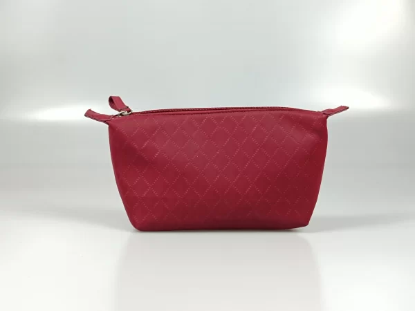 Red Soft PU Cosmetic Bag