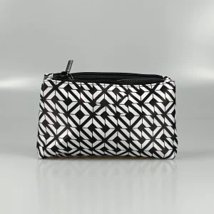 Black And White Printed Toiletry Bag