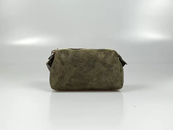 Dark Green PU Makeup Bag