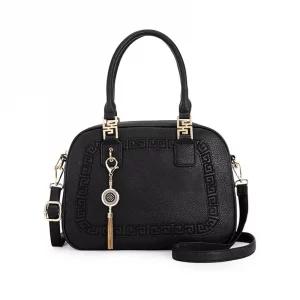 Retro Fashion One Shoulder Crossbody Handbag-Black