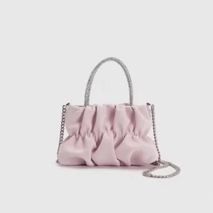 Light Pink Wrinkled Handbag