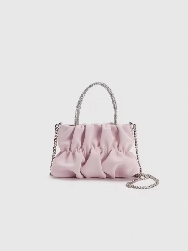 Light Pink Wrinkled Handbag