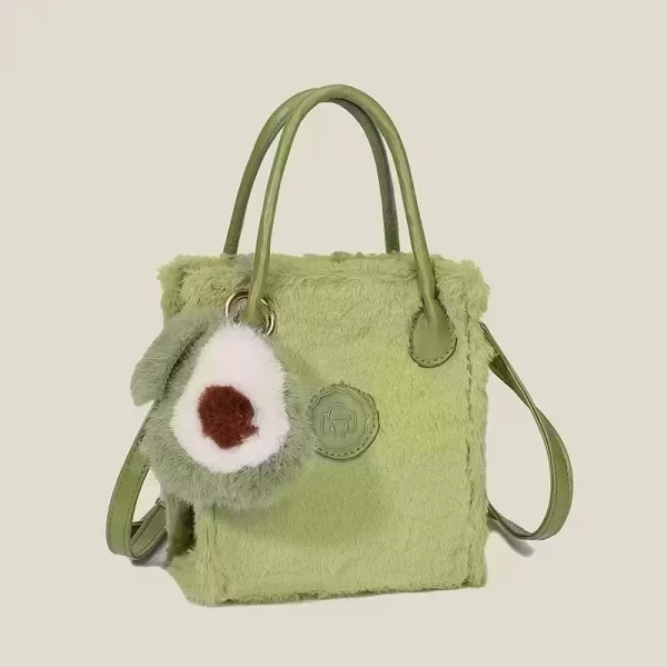 Green Plush Tote Bag