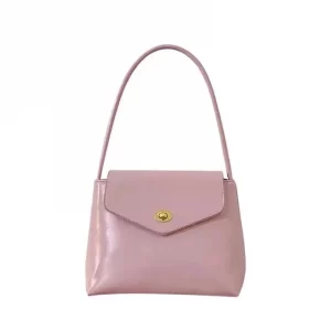 Pink PU Versatile Shoulder Bag