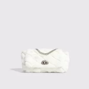 White Plush Shoulder Bag