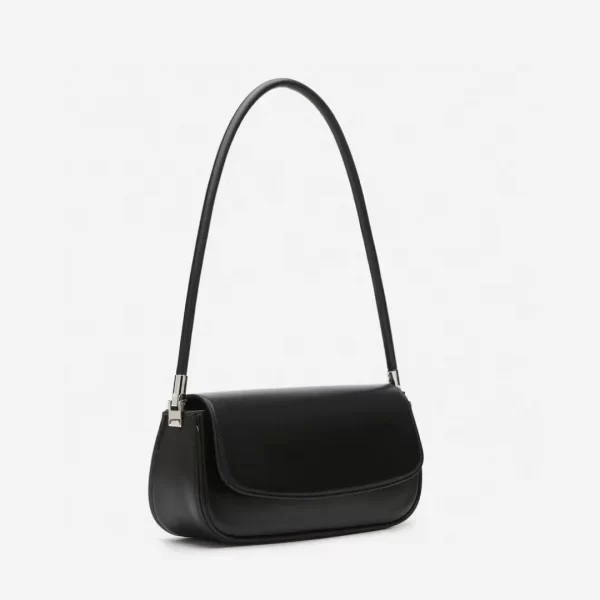 Black Leather Shoulder Bag