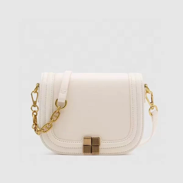 White Fashionable Versatile Shoulder Bag