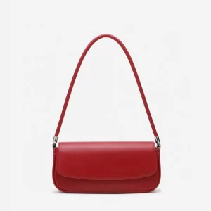 Red Leather Shoulder Bag