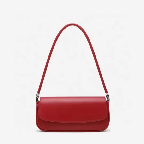 Red Leather Shoulder Bag