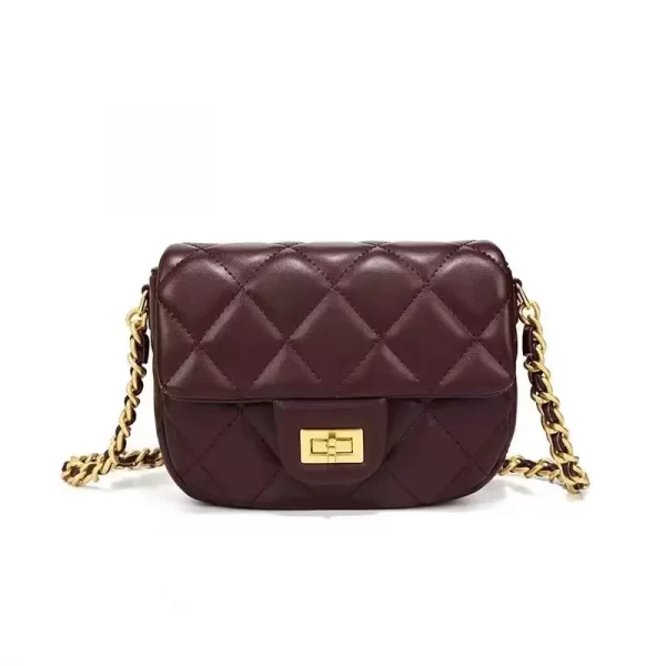 Burgundy Diamond Shoulder Bag