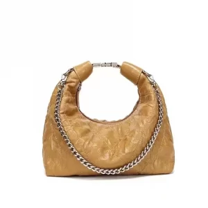 Brown Crescent Shoulder Bag