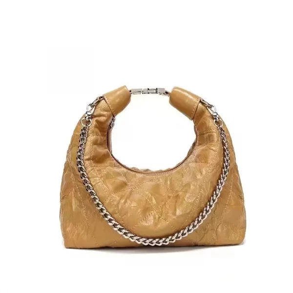 Brown Crescent Shoulder Bag