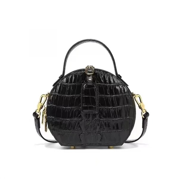 Scale Pattern Handbag - Black