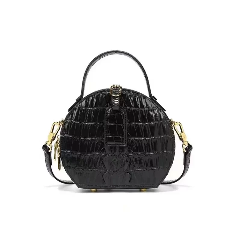 Scale Pattern Handbag - Black