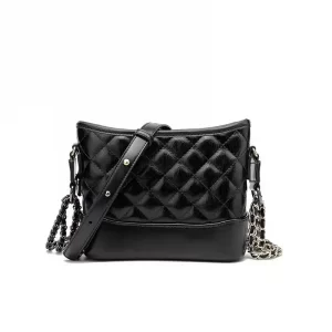 Black Fashion Lattice Shoulder Bag